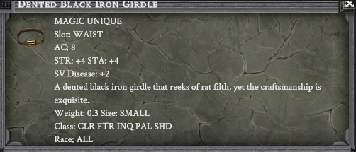 DENTED BLACK IRON GIRDLE item card